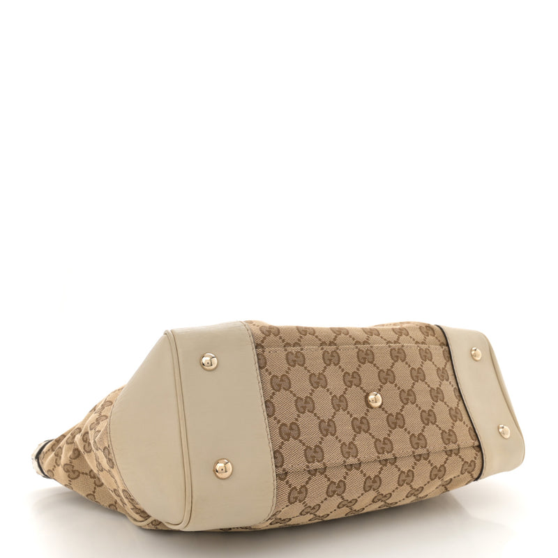 Gucci Web Medium Mayfair Tote Off White