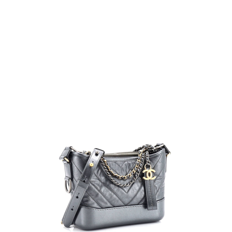 Chanel Gabrielle Hobo Chevron Aged