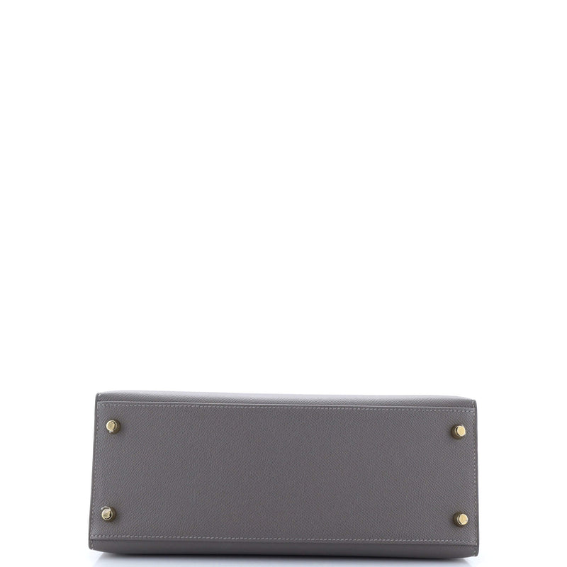 Hermes Kelly Handbag Grey Epsom With