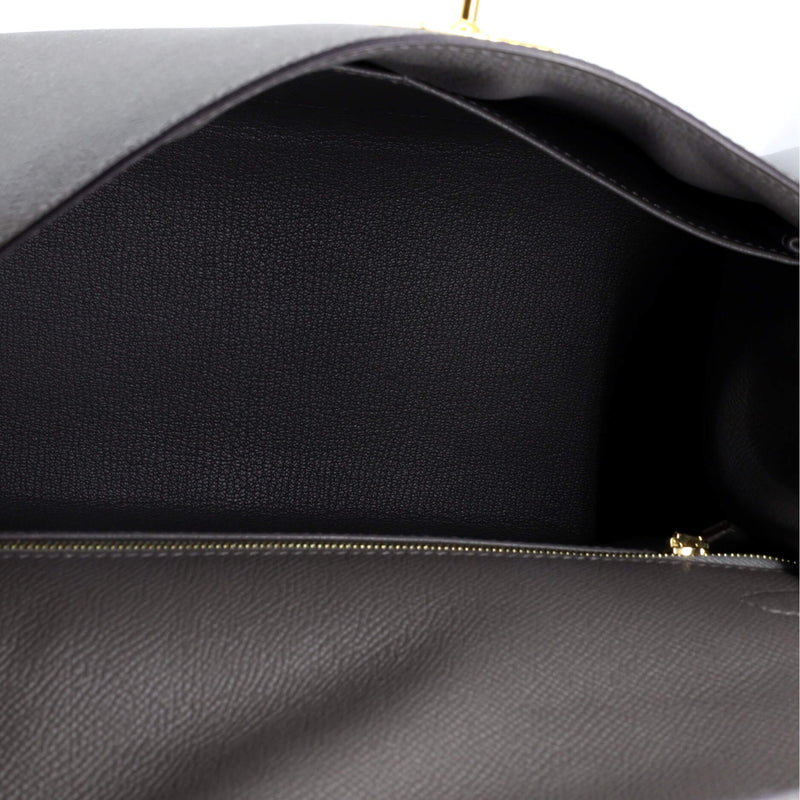 Hermes Kelly Handbag Grey Epsom With