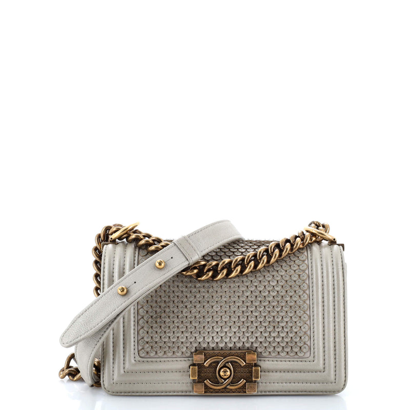 Chanel Boy Flap Bag Scaled Lambskin