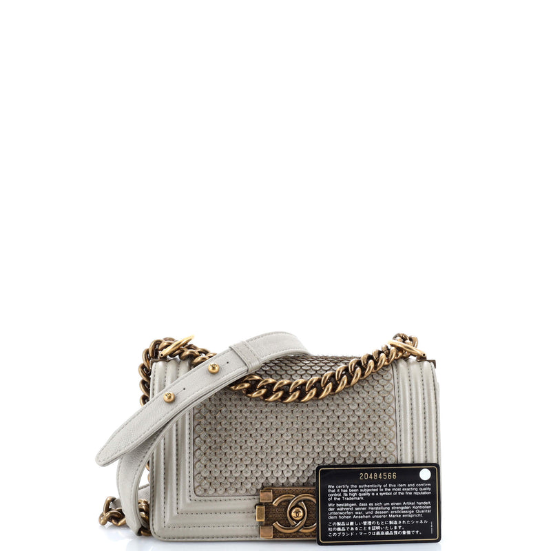 Chanel Boy Flap Bag Scaled Lambskin