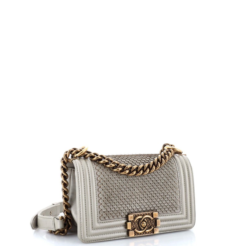 Chanel Boy Flap Bag Scaled Lambskin