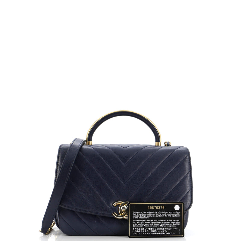 Chanel Cc Metal Top Handle Flap Bag