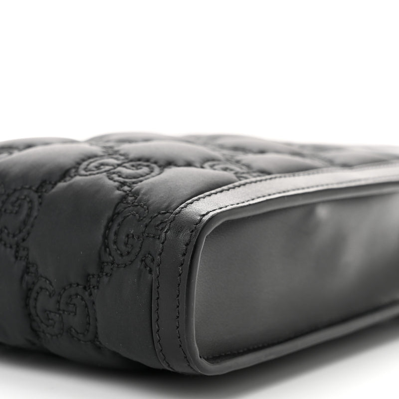 Gucci Nylon Calfskin Enamel Gg Matelasse