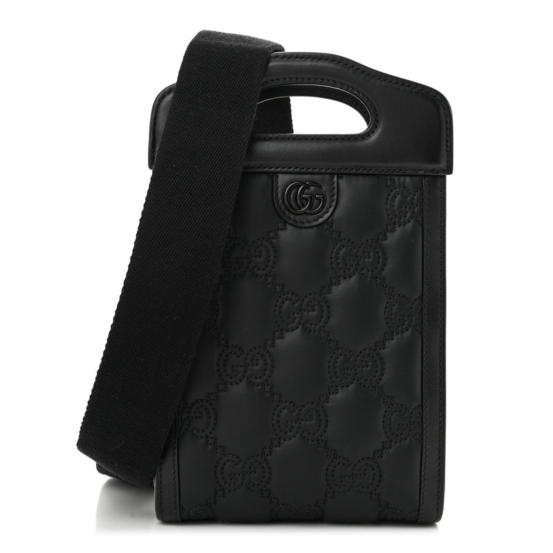 Gucci Nylon Calfskin Enamel Gg Matelasse