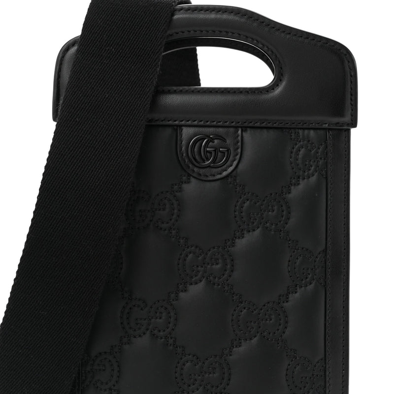 Gucci Nylon Calfskin Enamel Gg Matelasse