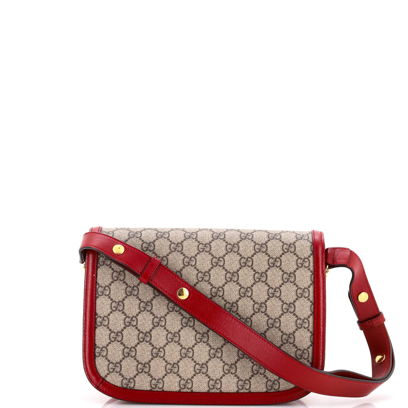 Gucci Horsebit Shoulder Bag Gg Coated