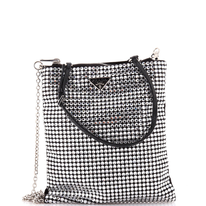 Prada Convertible Open Tote Crystal