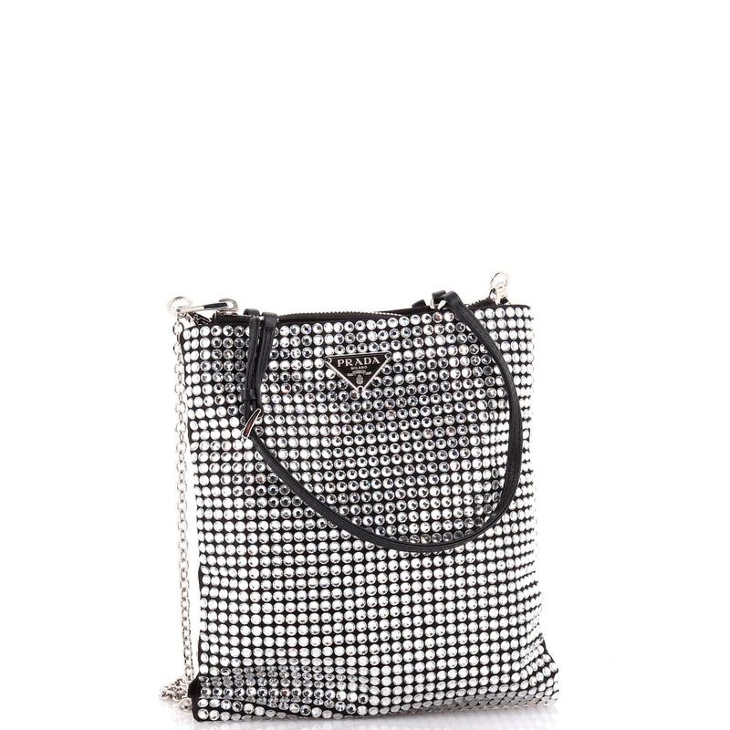 Prada Convertible Open Tote Crystal