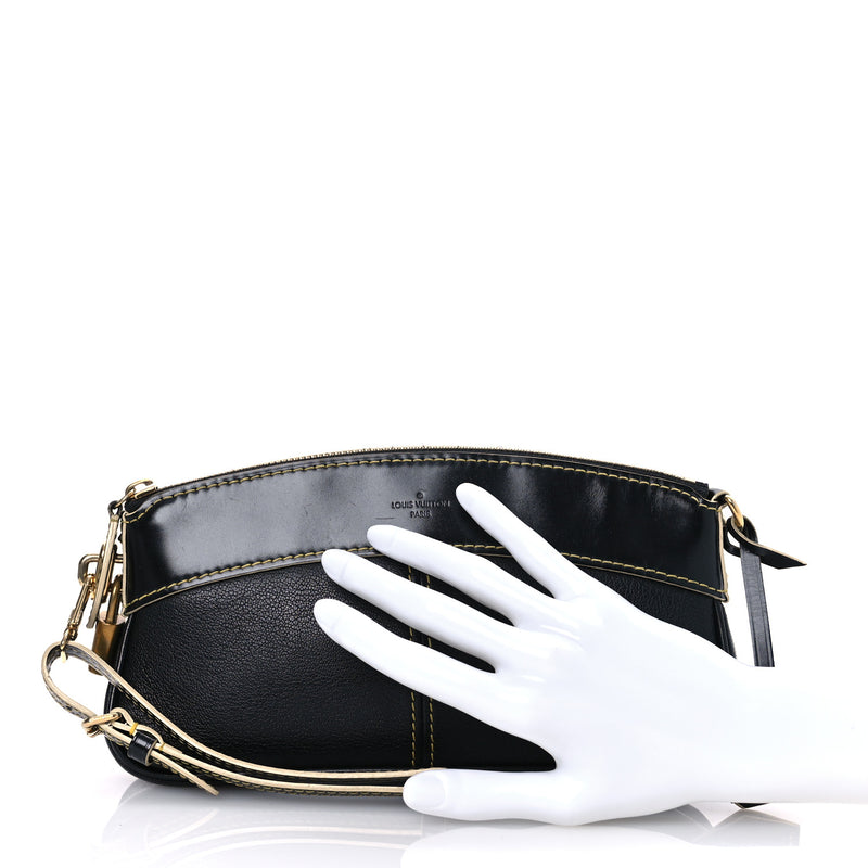 Louis Vuitton Suhali Lockit Clutch Black