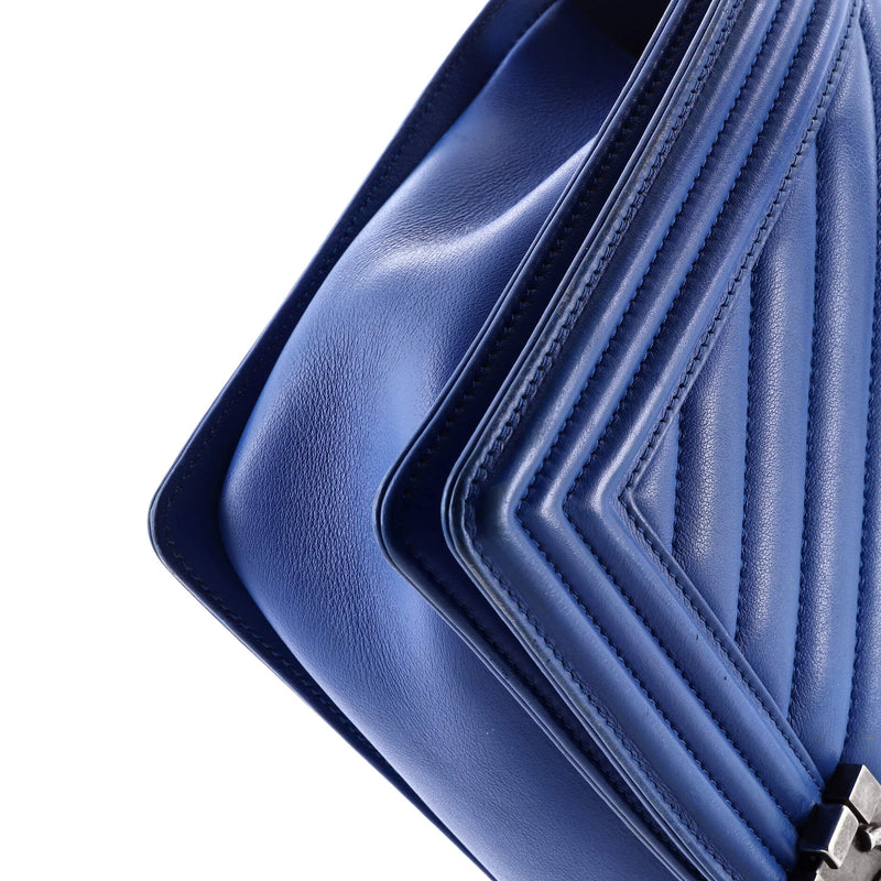 Chanel Boy Flap Bag Chevron Lambskin New