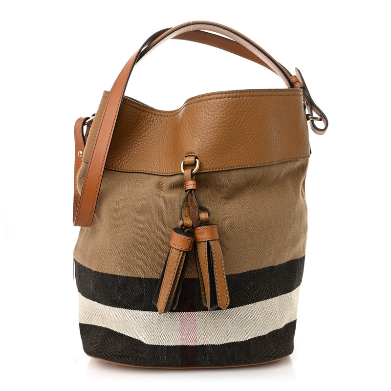 Burberry Grainy Calfskin Canvas Mega