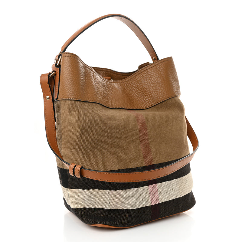 Burberry Grainy Calfskin Canvas Mega