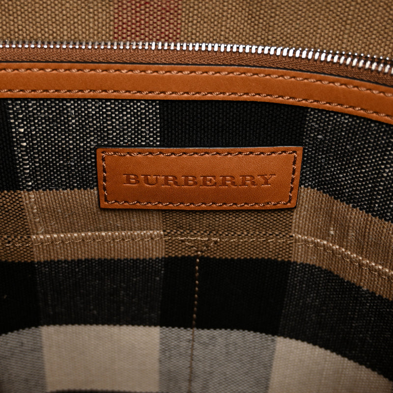 Burberry Grainy Calfskin Canvas Mega