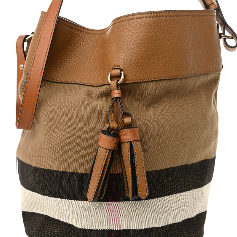 Burberry Grainy Calfskin Canvas Mega