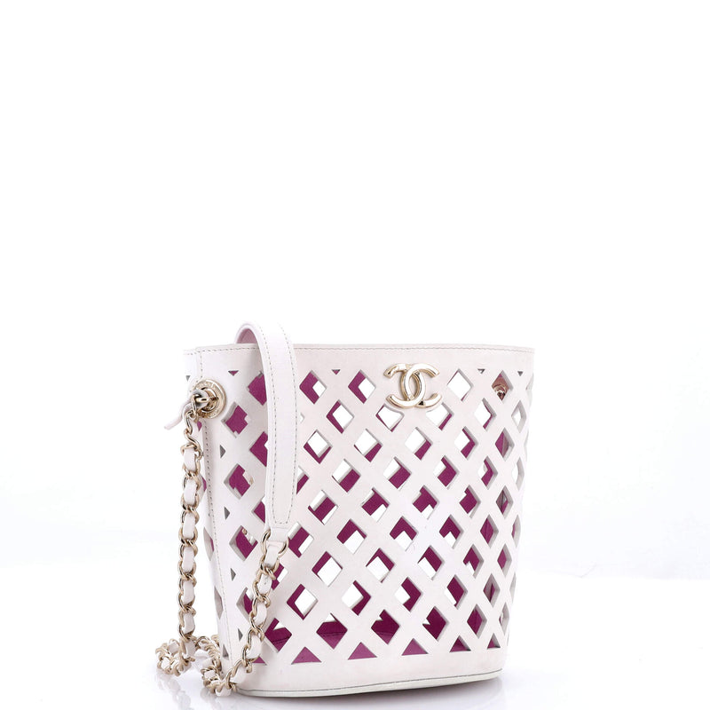 Chanel See Through Drawstring Bucket Bag