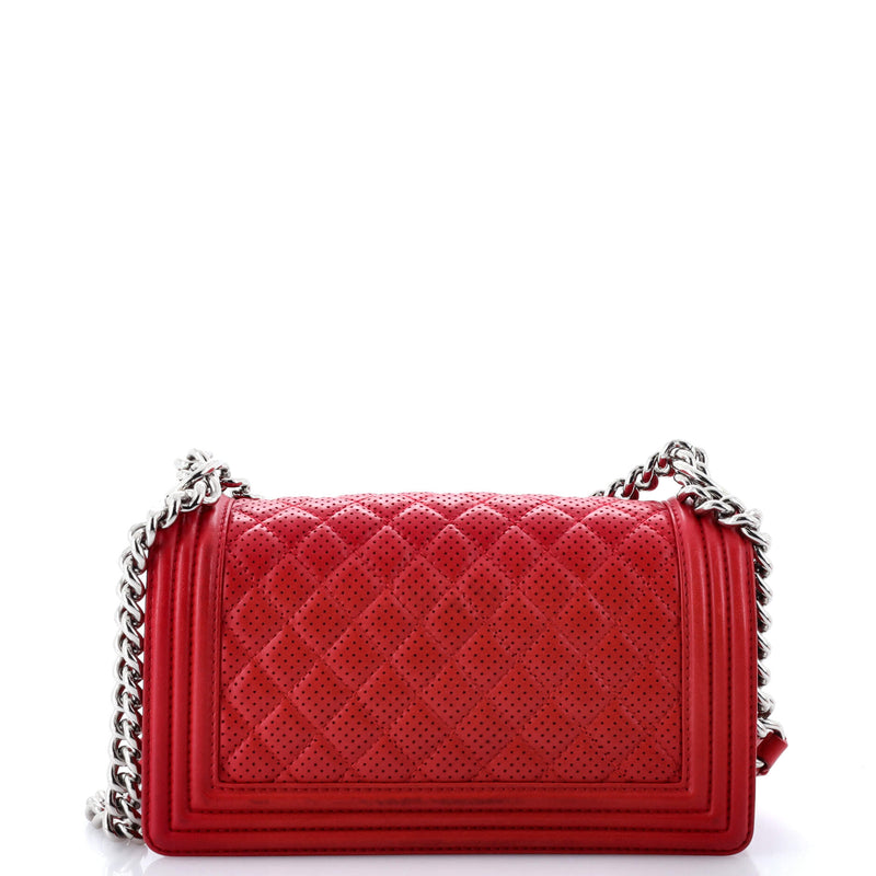 Chanel Boy Flap Bag Quilted Perforated