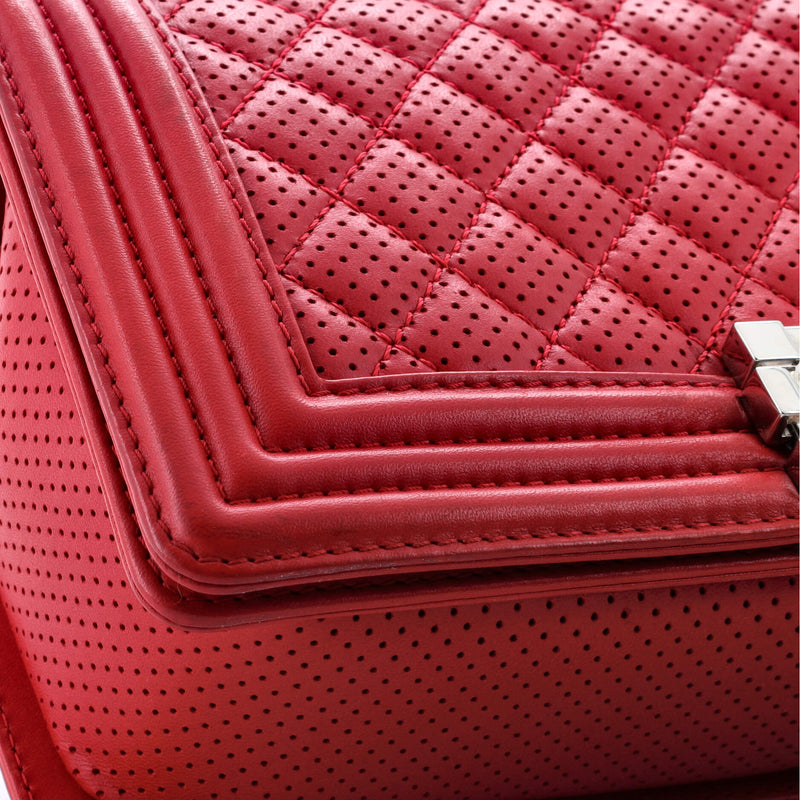 Chanel Boy Flap Bag Quilted Perforated