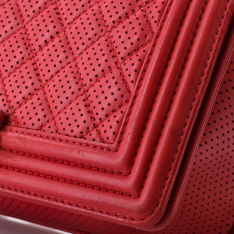 Chanel Boy Flap Bag Quilted Perforated