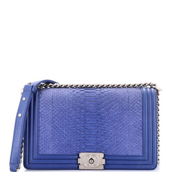 Chanel Boy Flap Bag Python New Medium