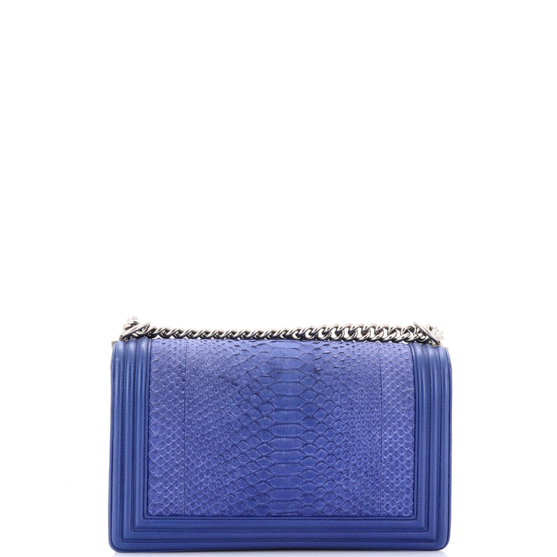 Chanel Boy Flap Bag Python New Medium