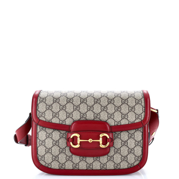 Gucci Horsebit Shoulder Bag Gg Coated