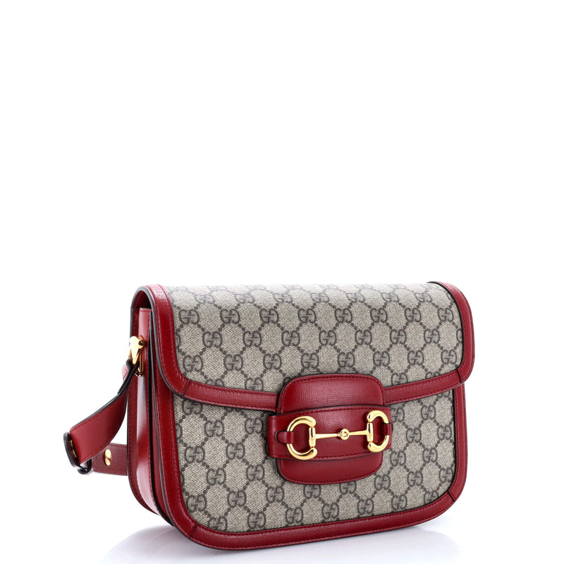 Gucci Horsebit Shoulder Bag Gg Coated