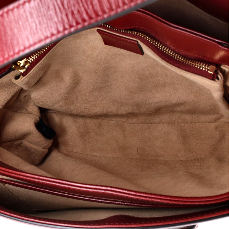 Gucci Horsebit Shoulder Bag Gg Coated