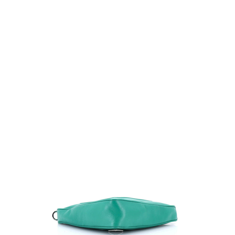Prada Triangle Logo Zip Chain Crossbody