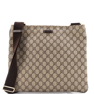 Gucci Zip Top Messenger Bag Gg Coated