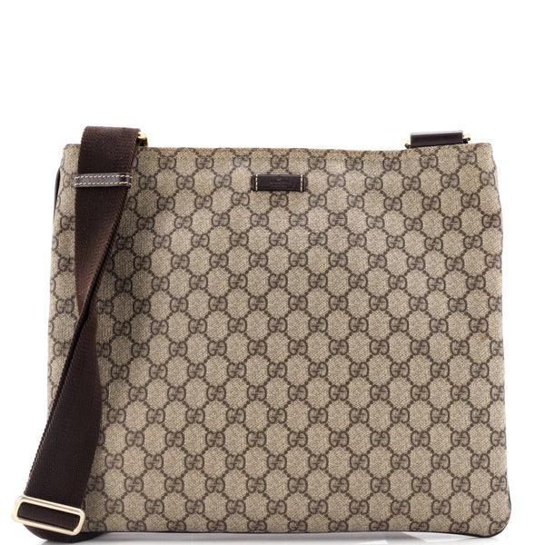 Gucci Zip Top Messenger Bag Gg Coated