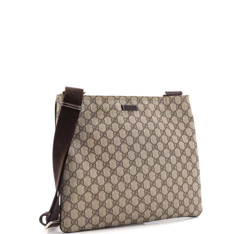 Gucci Zip Top Messenger Bag Gg Coated