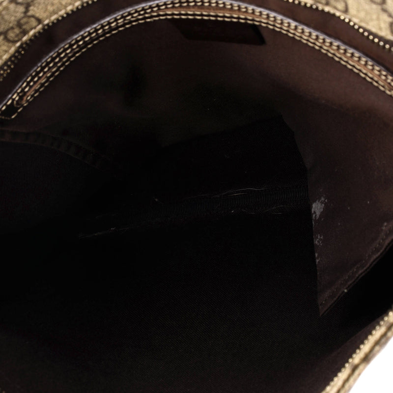Gucci Zip Top Messenger Bag Gg Coated