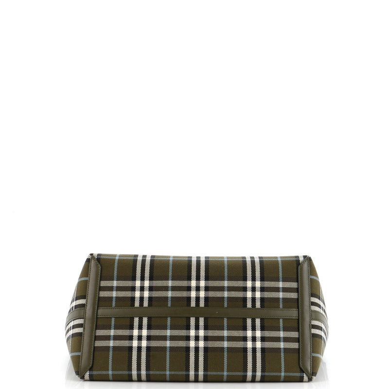 Burberry London Tote Check Canvas Medium
