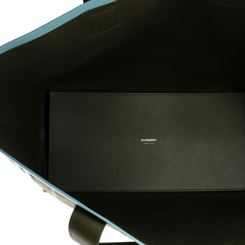 Burberry London Tote Check Canvas Medium