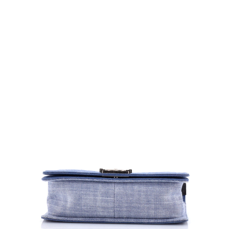 Chanel Boy Flap Bag Chevron Denim Old