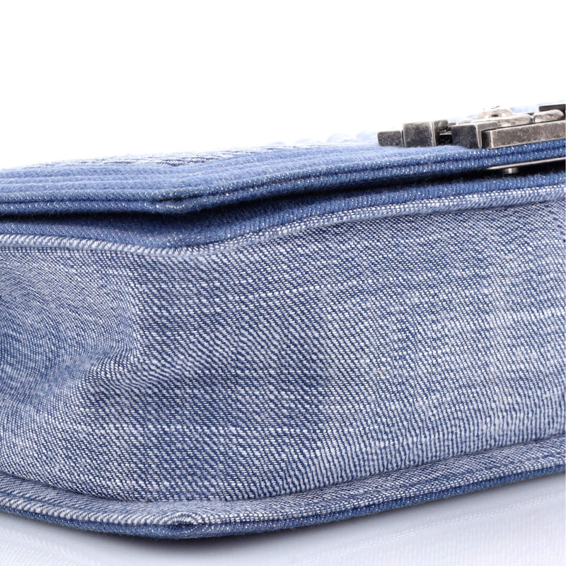 Chanel Boy Flap Bag Chevron Denim Old