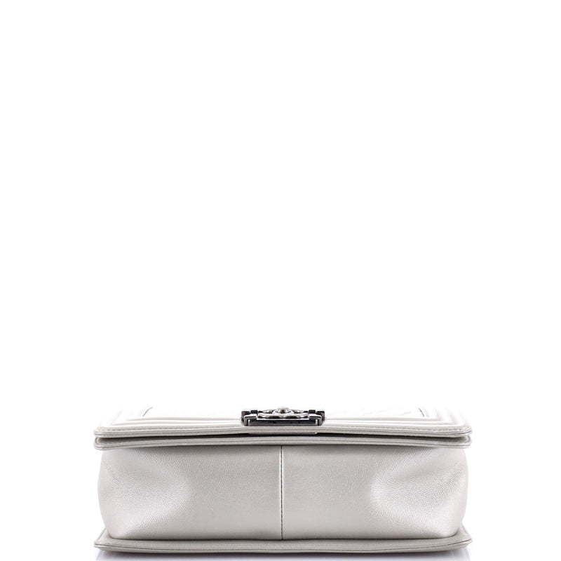 Chanel Boy Flap Bag Quilted Caviar Old