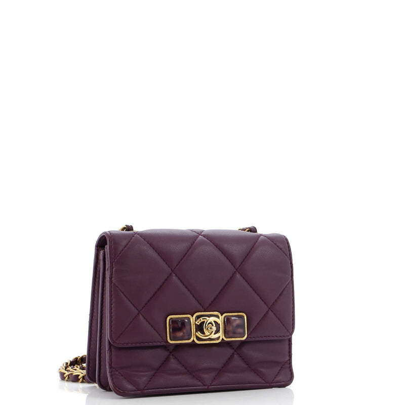 Chanel Resin Cc Flap Bag Quilted