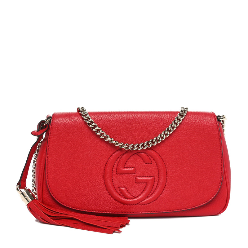 Gucci Pebbled Calfskin Medium Soho Flap