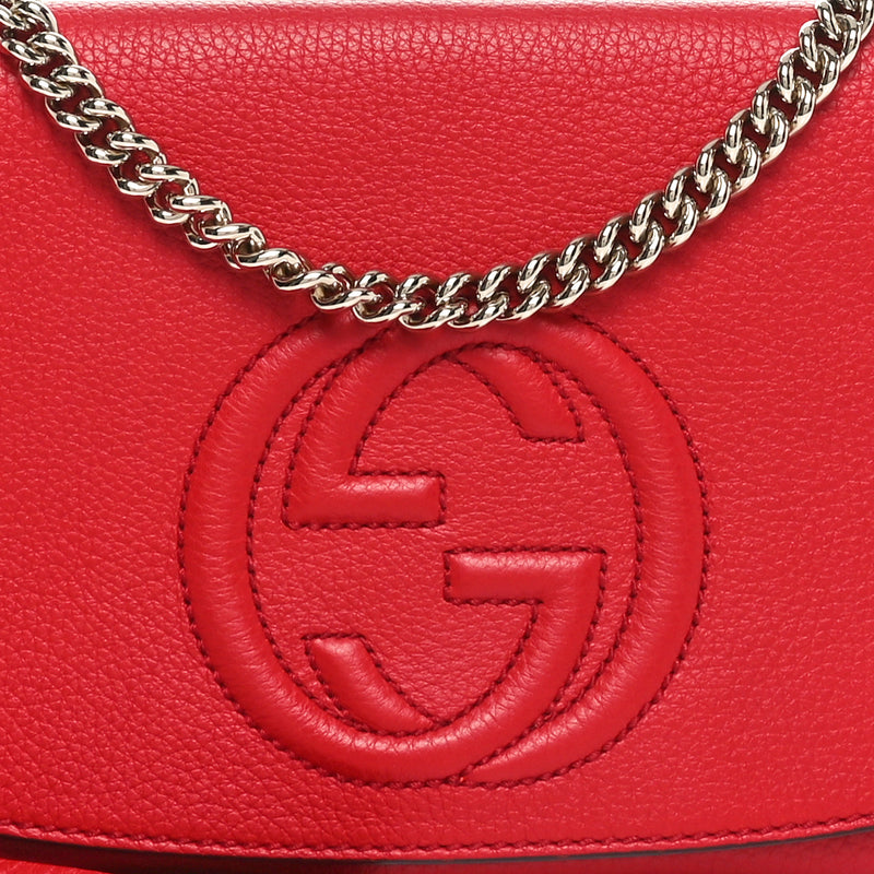 Gucci Pebbled Calfskin Medium Soho Flap