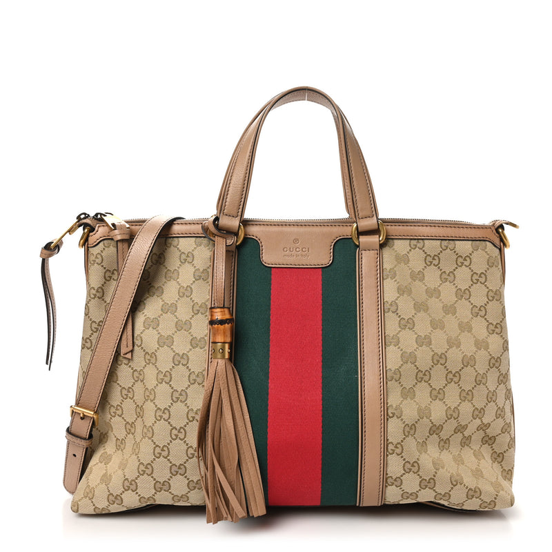 Gucci Web Medium Rania Top Handle Bag