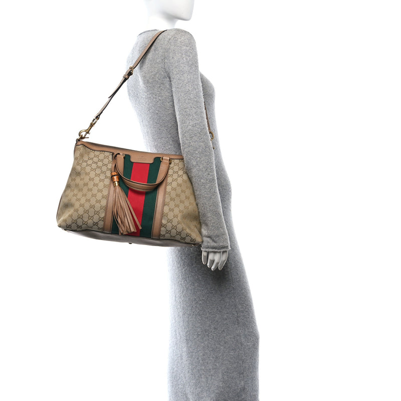 Gucci Web Medium Rania Top Handle Bag