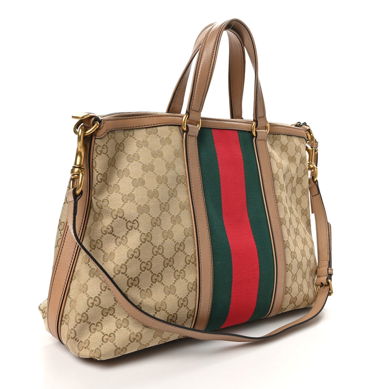 Gucci Web Medium Rania Top Handle Bag