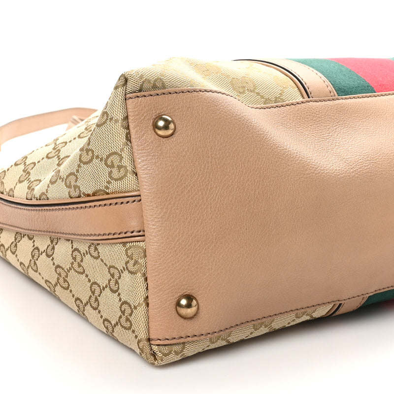 Gucci Web Medium Rania Top Handle Bag