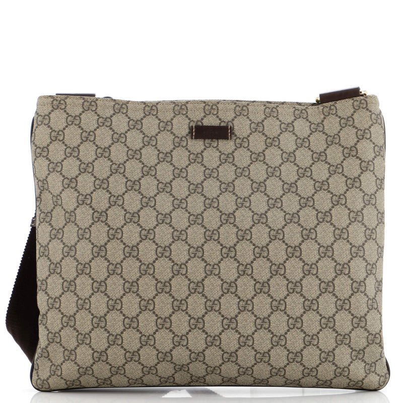 Gucci Zip Top Messenger Bag Gg Coated