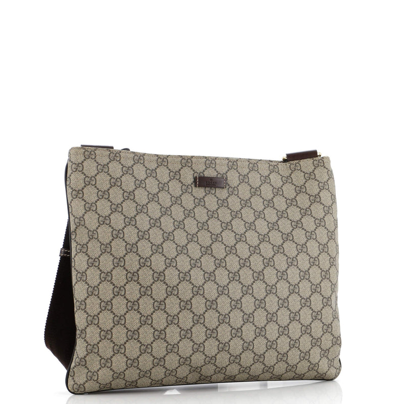 Gucci Zip Top Messenger Bag Gg Coated