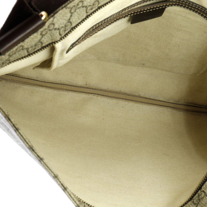 Gucci Zip Top Messenger Bag Gg Coated