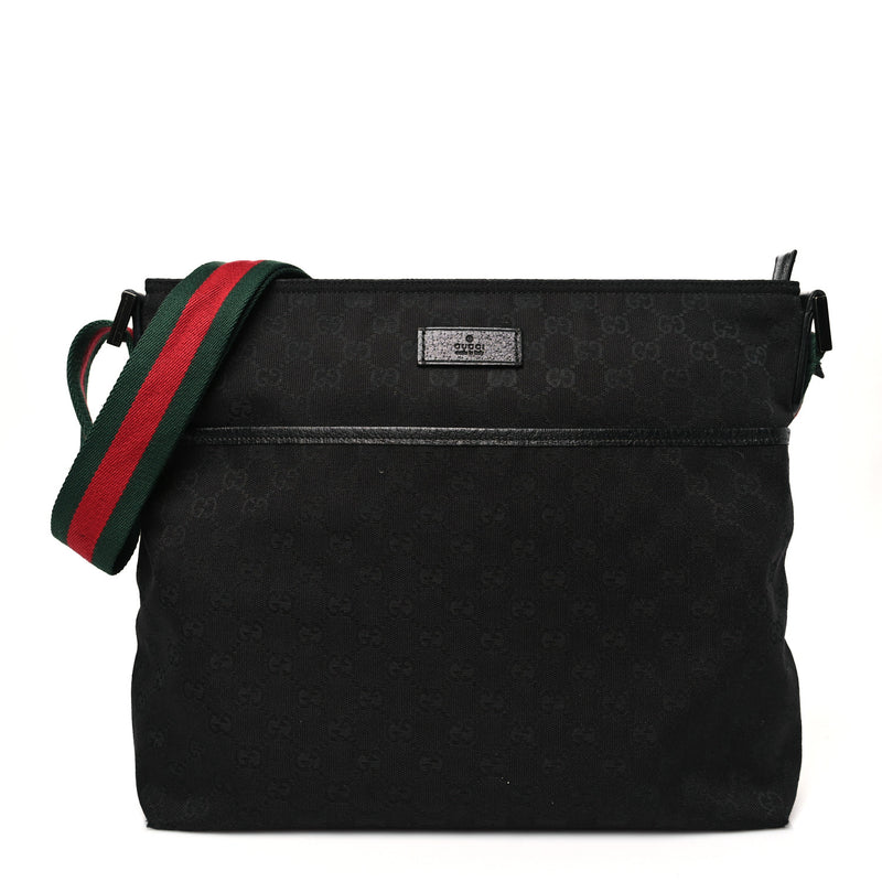 Gucci Web Medium Flat Messenger Bag